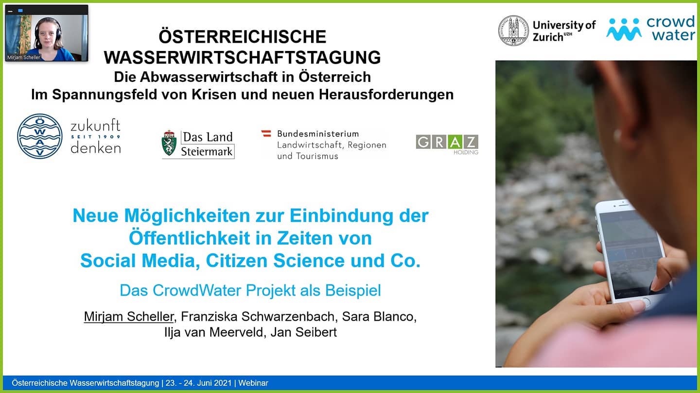 Presenting Citizen Science and CrowdWater at the conference of ÖWAV.
Thank you so much for enviting us DieJungenimÖWAV.